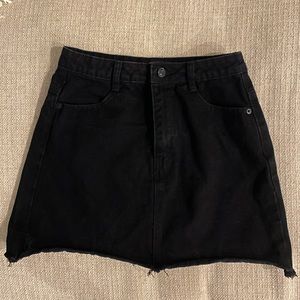 Missguided True Black Denim Skirt - Size 4